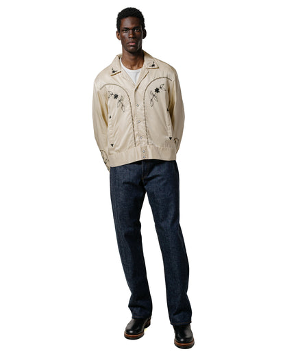 lost & found The Real McCoy's The Real McCoy's MJ25009 Embroidered Rayon Western Jacket Ecru
