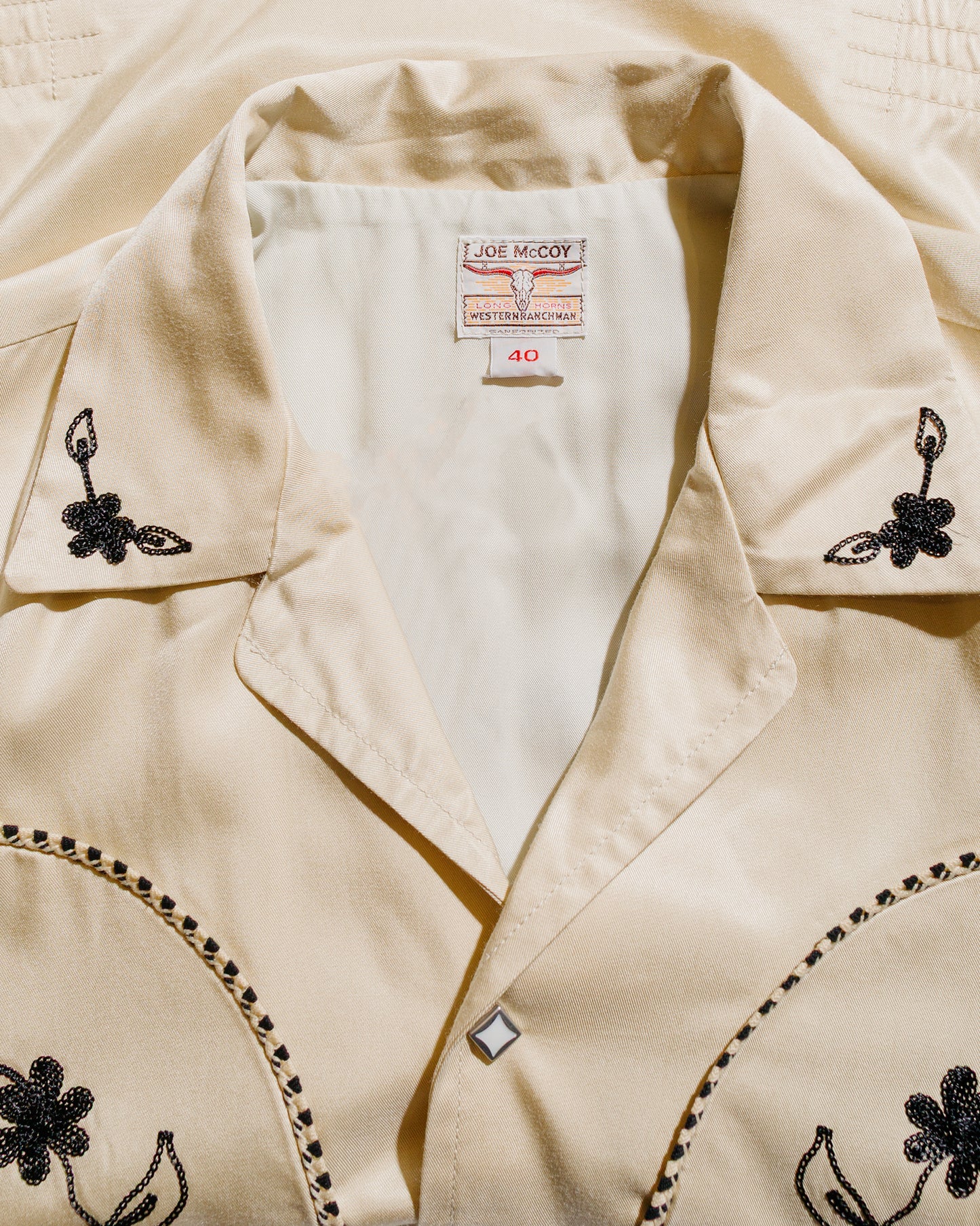 lost & found The Real McCoy's The Real McCoy's MJ25009 Embroidered Rayon Western Jacket Ecru
