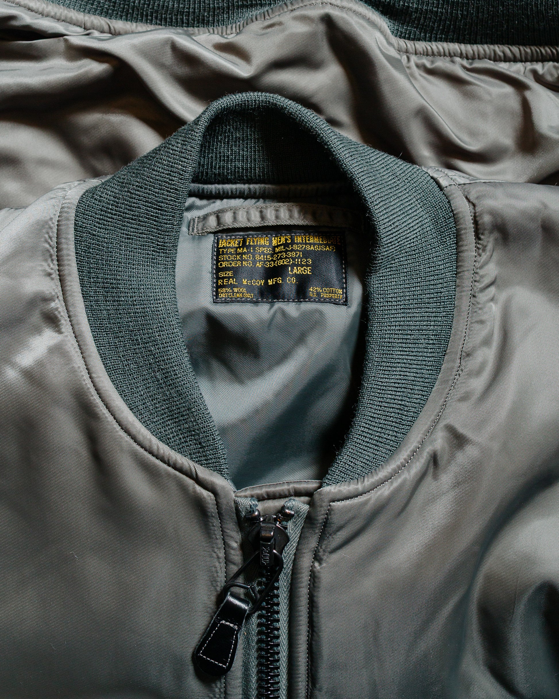 lost & found The Real McCoy's The Real McCoy's MJ25112 Type MA-1 Real McFoy Mfg. Co. Sage Green