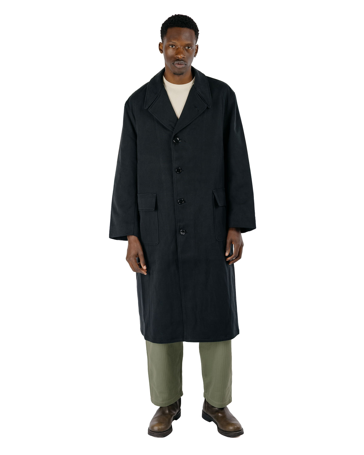 The Real McCoy's MJ26001 U.S. Coast Guard Overcoat Black