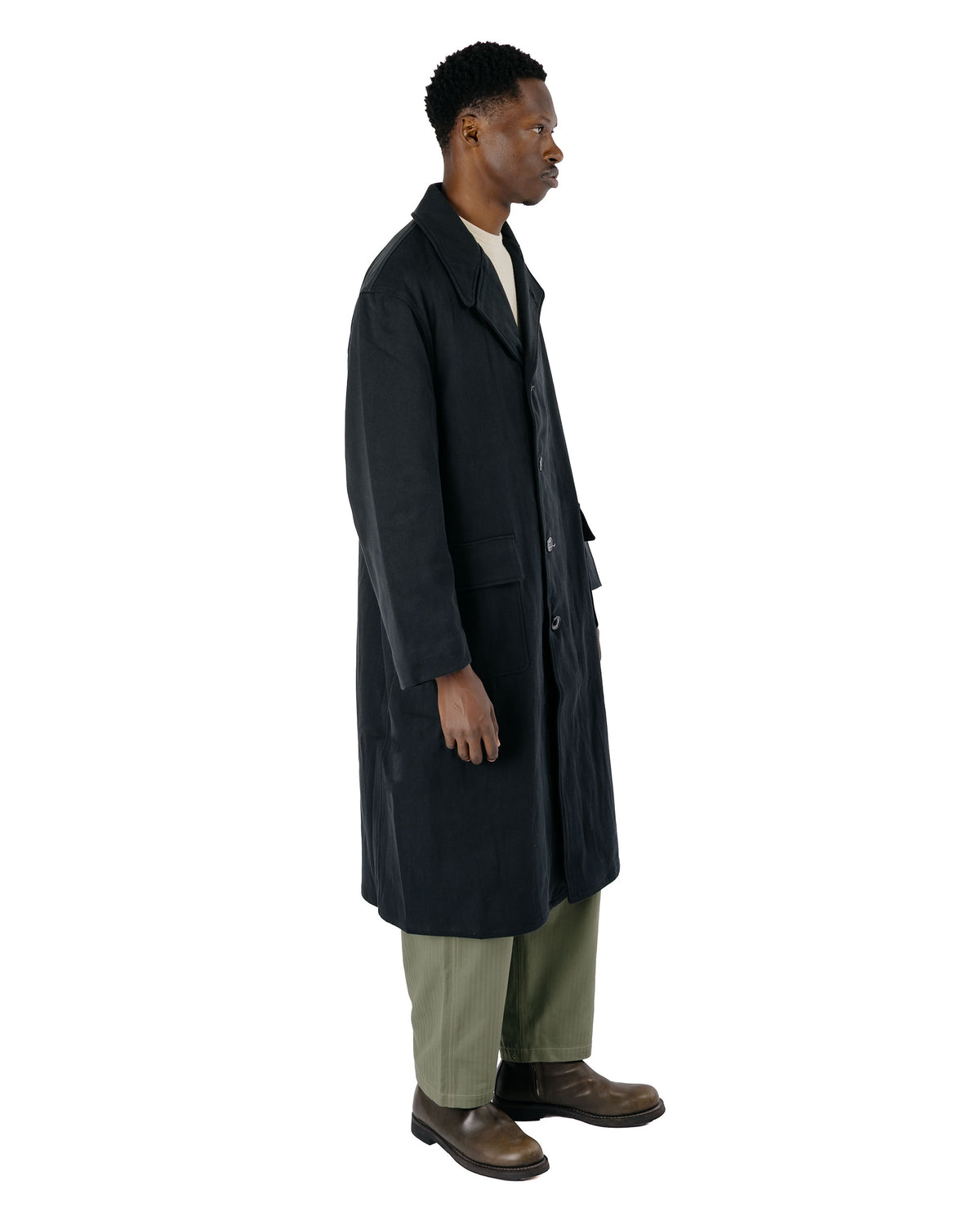 The Real McCoy's MJ26001 U.S. Coast Guard Overcoat Black