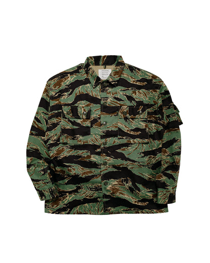 The Real McCoy's MJ26002 Tiger Camouflage Shirt / John Wayne Green
