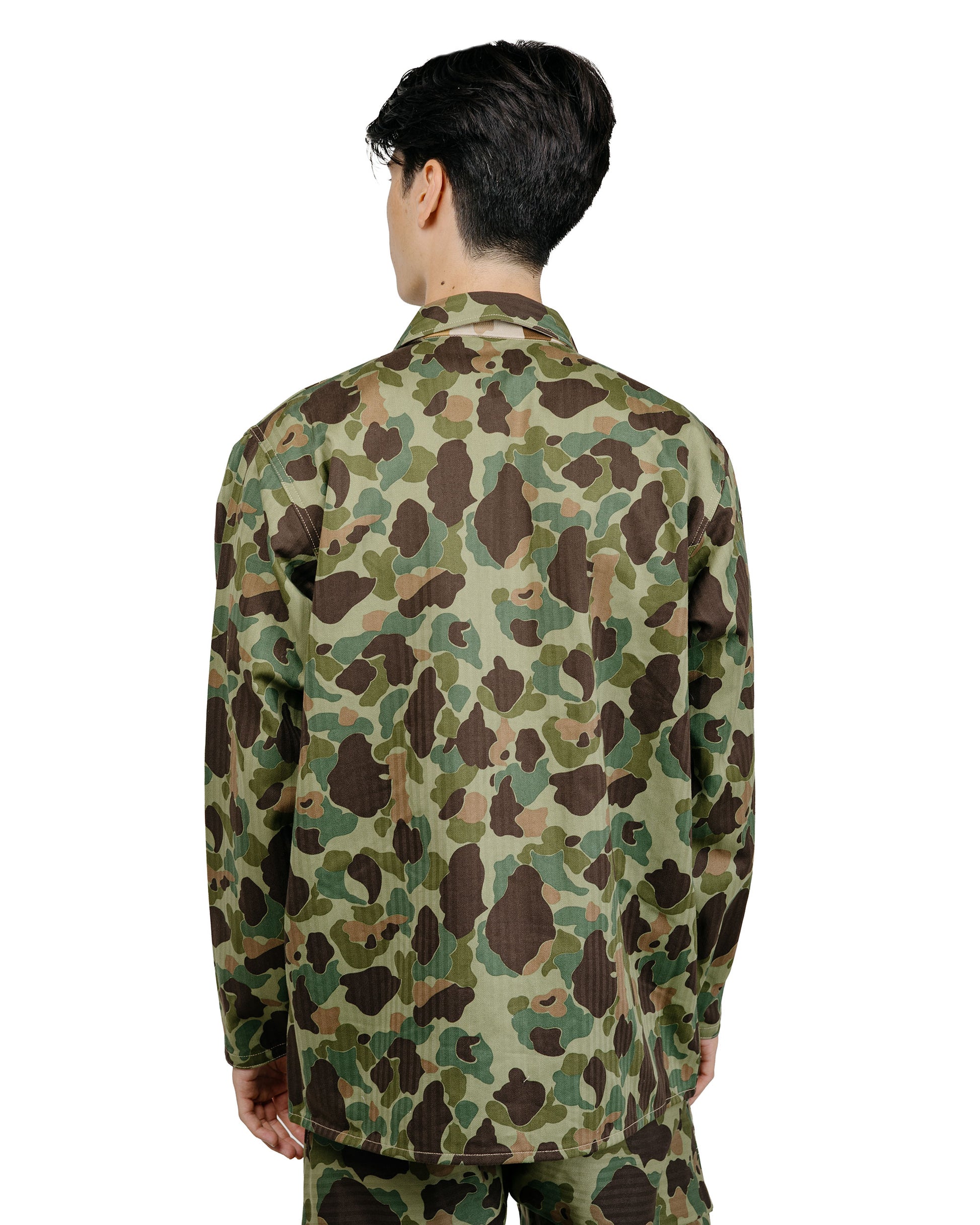The Real McCoy's MJ26003 P1944 Reversible Frogskin Camouflage Coat Green