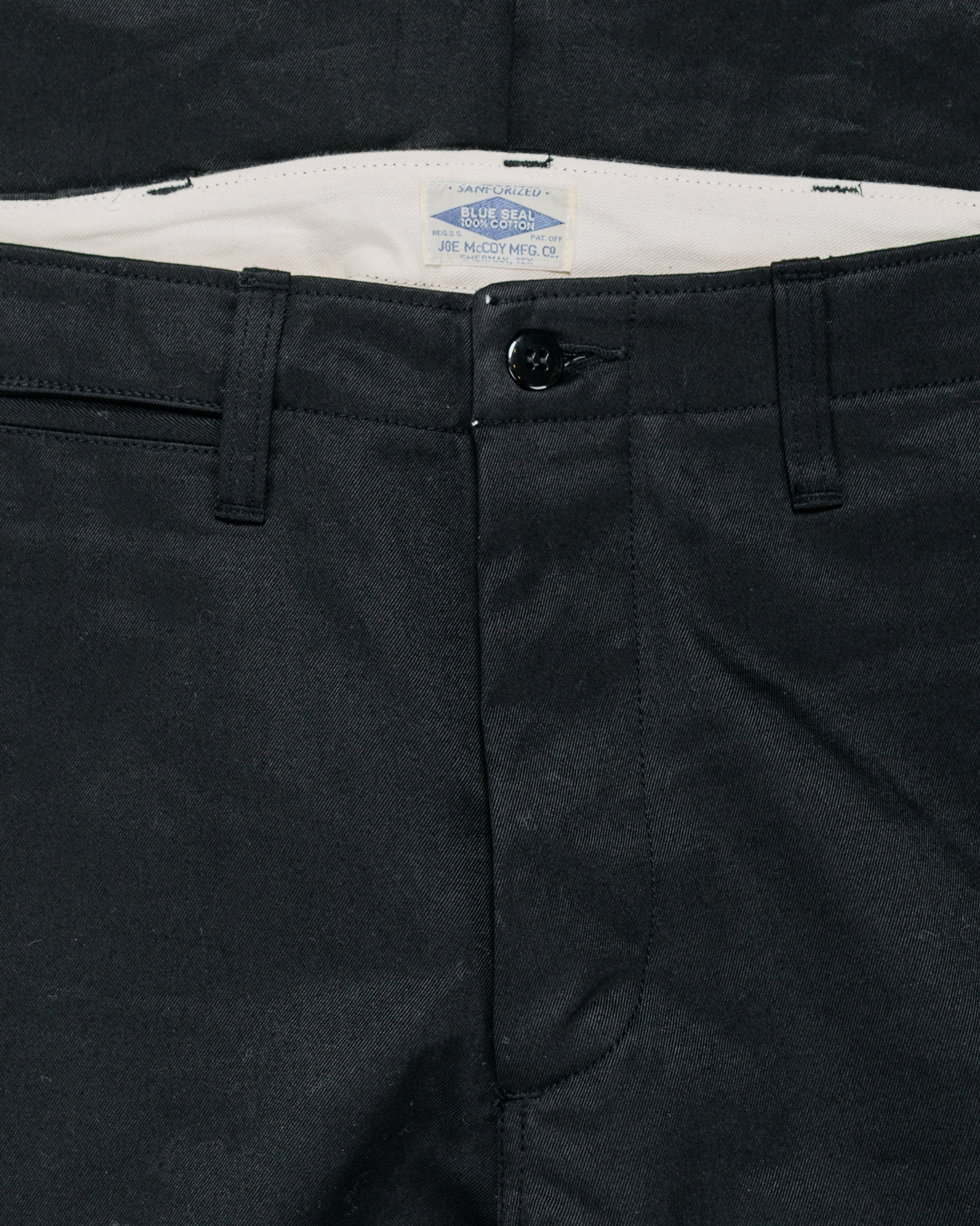 lost & found The Real McCoy's The Real McCoy's MP19010 Blue Seal Chino Trousers Black