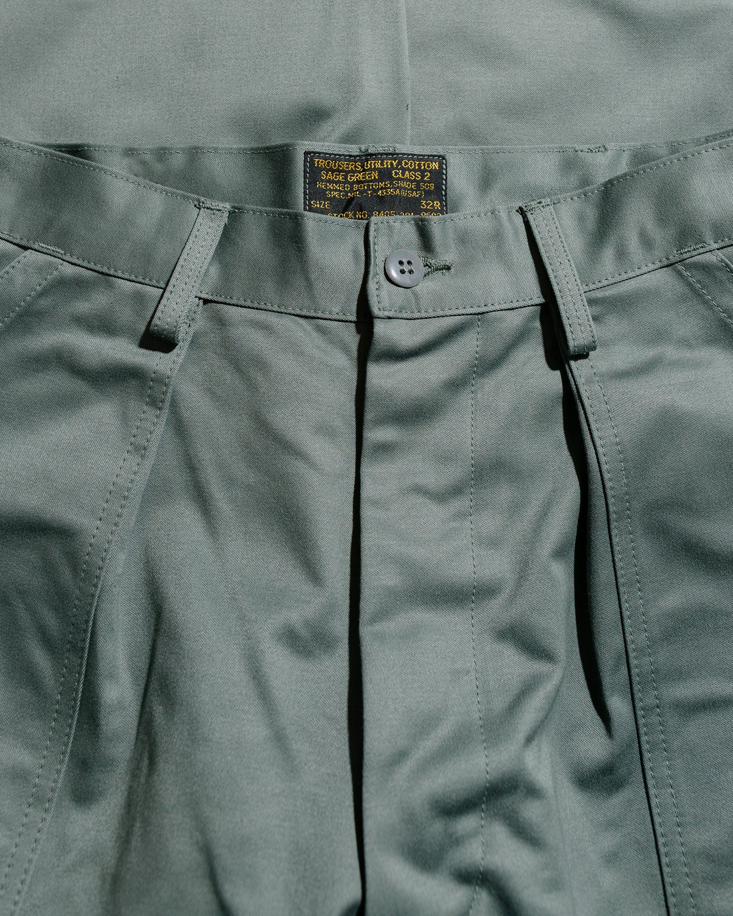 lost & found The Real McCoy's The Real McCoy's MP22103 Trousers, Utility, Cotton / USAF Sage Green