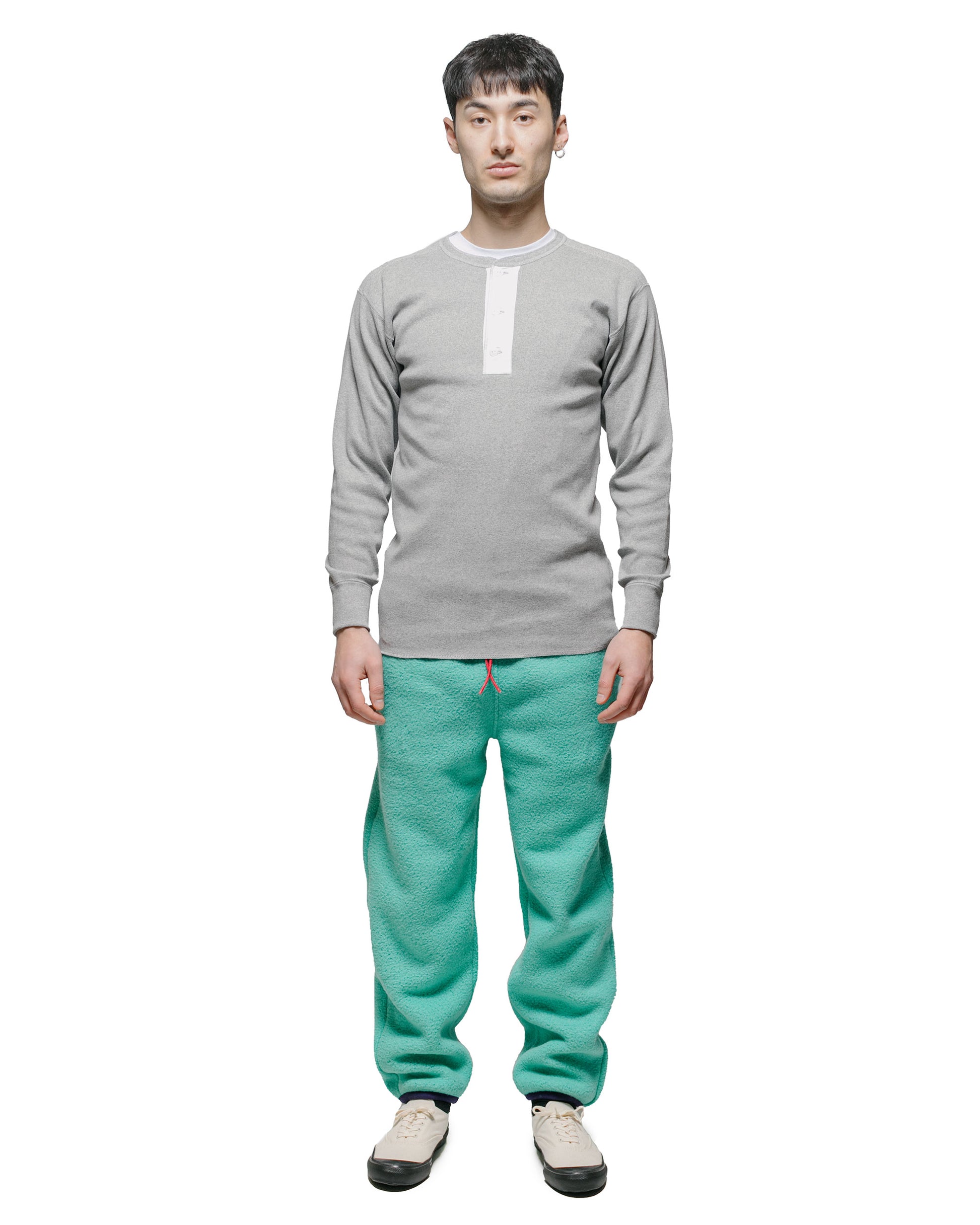 The Real McCoy's MP23105 Fleece Utility Pants Teal model full