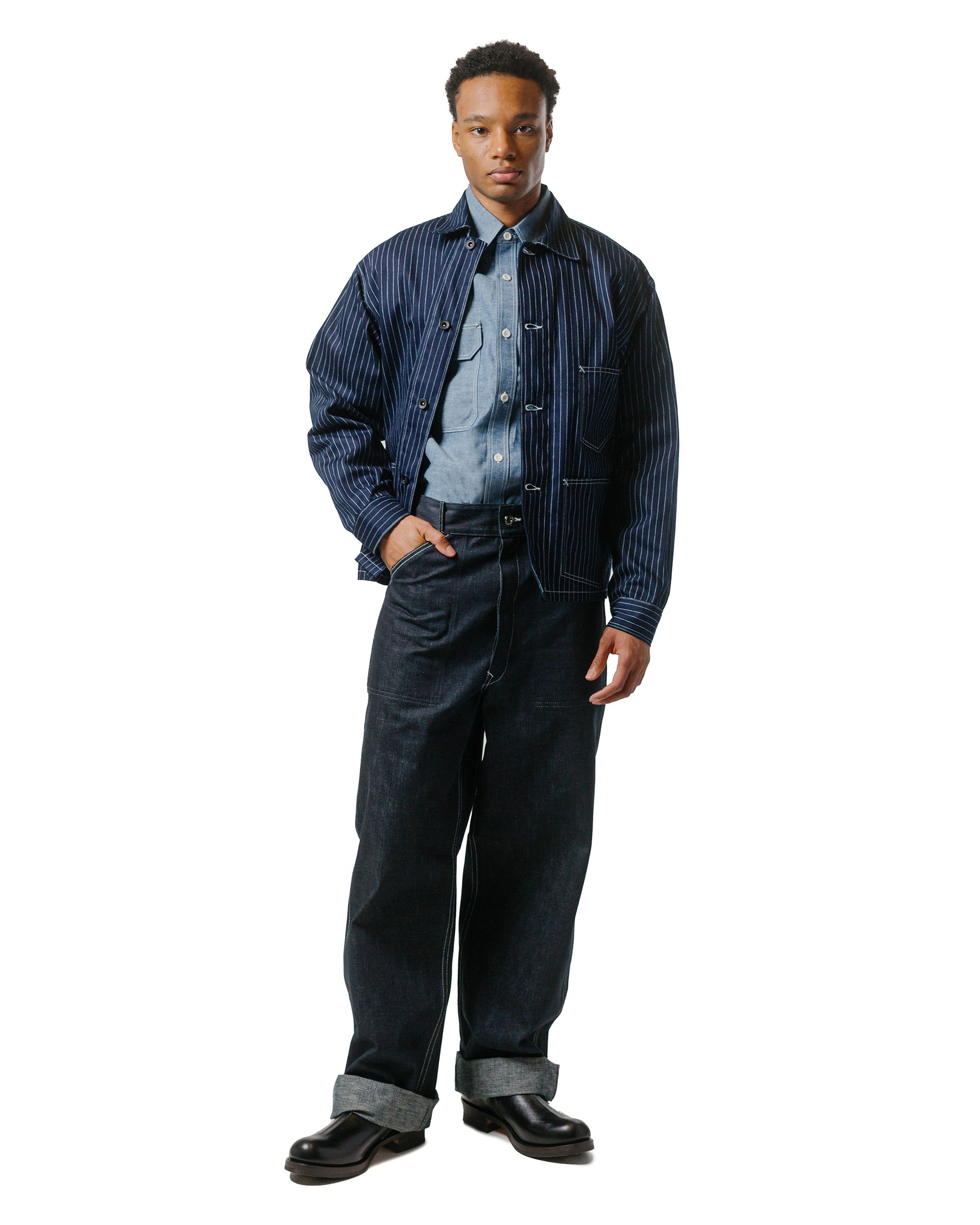 lost & found The Real McCoy's The Real McCoy's MP24005 WWII Denim Work Trousers Indigo