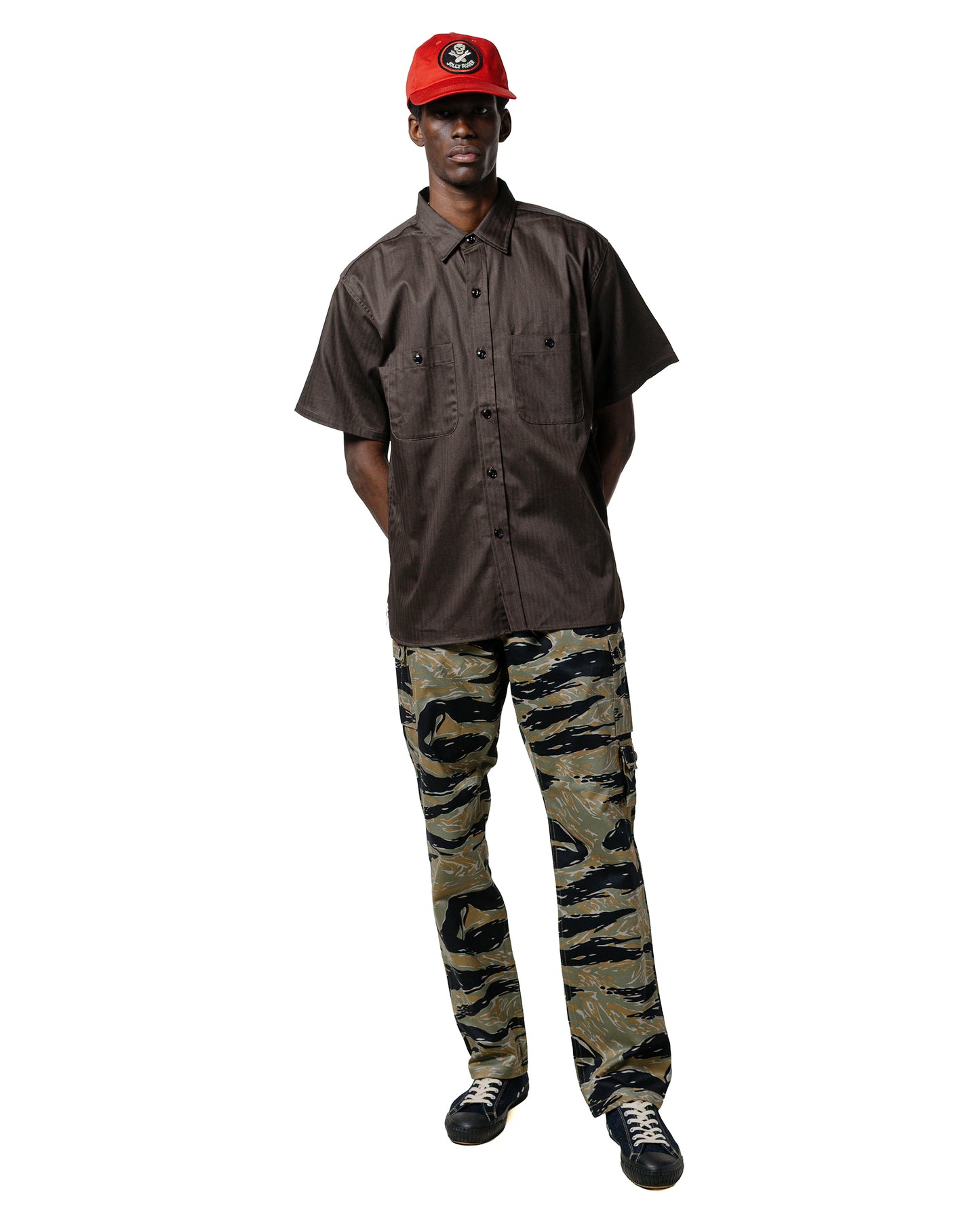 lost & found The Real McCoy's The Real McCoy's MP25003 Tiger Camouflage Trousers / Tadpole Green