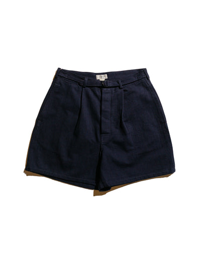 lost & found The Real McCoy's The Real McCoy's MP25014 Belted Shorts / Cotton-Hemp Navy
