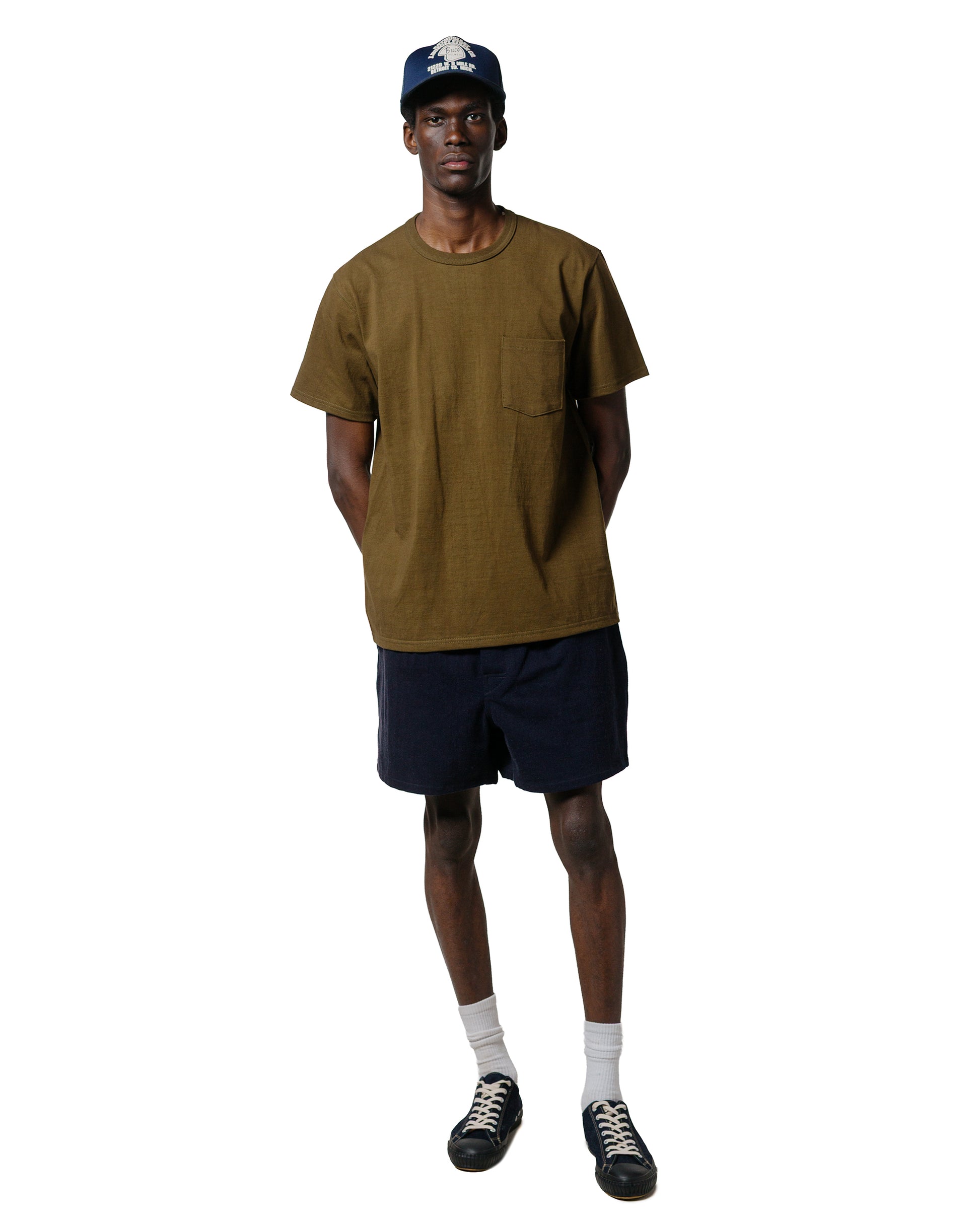 lost & found The Real McCoy's The Real McCoy's MP25014 Belted Shorts / Cotton-Hemp Navy