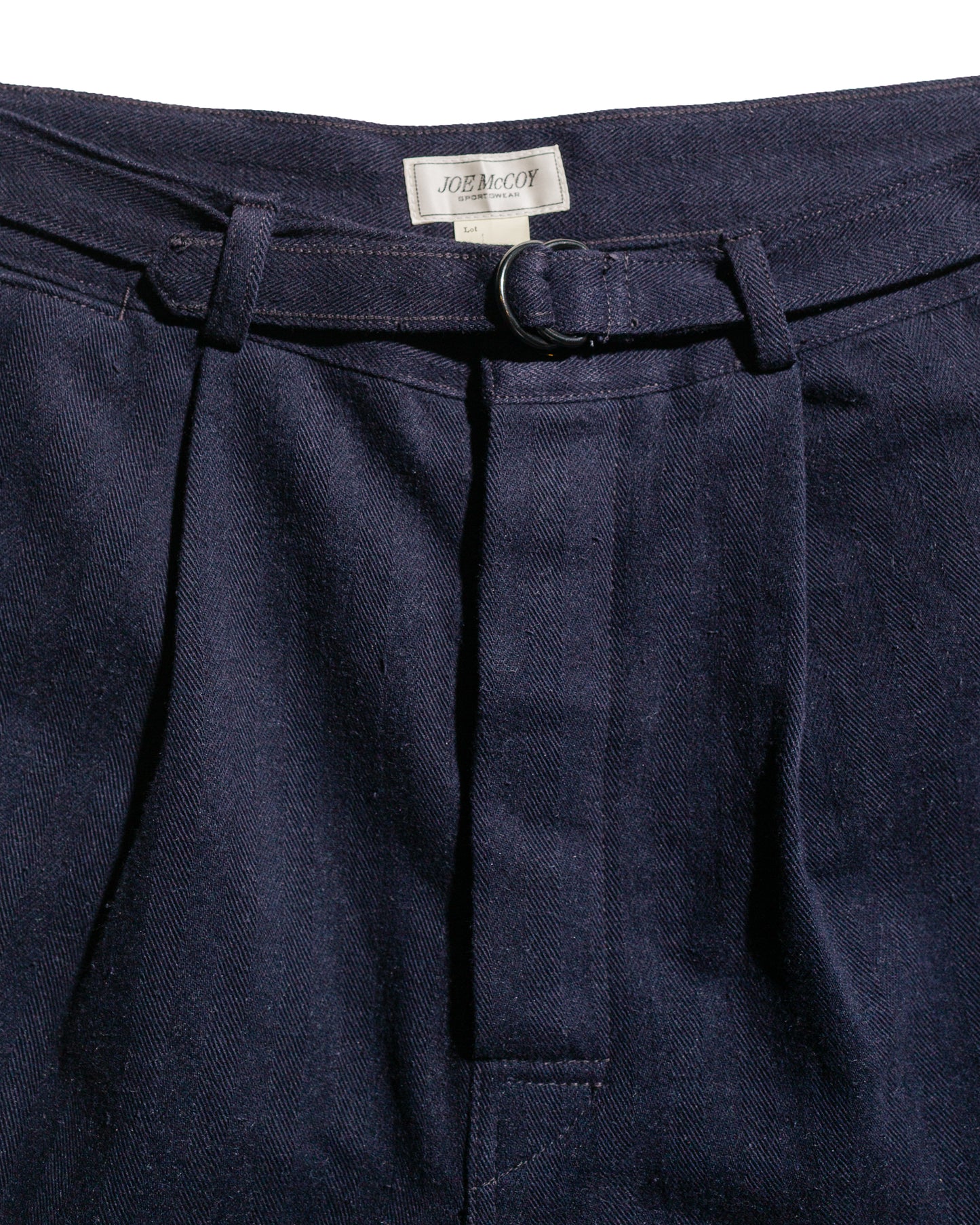 lost & found The Real McCoy's The Real McCoy's MP25014 Belted Shorts / Cotton-Hemp Navy