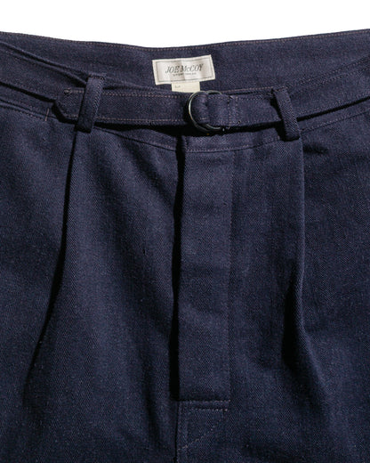 lost & found The Real McCoy's The Real McCoy's MP25014 Belted Shorts / Cotton-Hemp Navy
