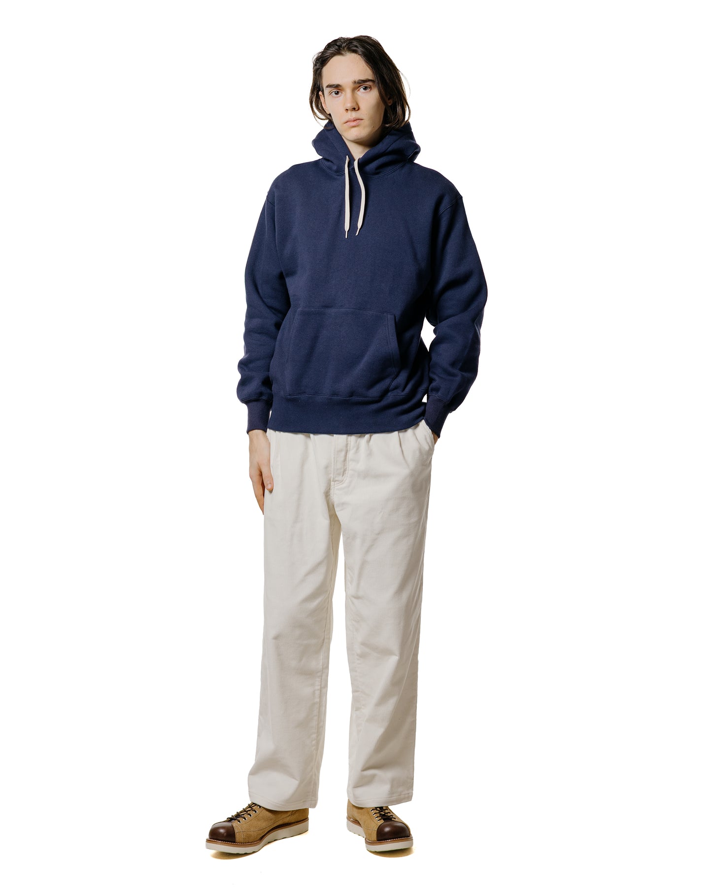 lost & found The Real McCoy's The Real McCoy's MP25105 Double-Pleat Corduroy Trousers White