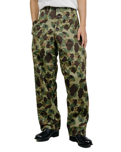 The Real McCoy's MP26001 P1944 Reversible Frogskin Camouflage Trousers Green
