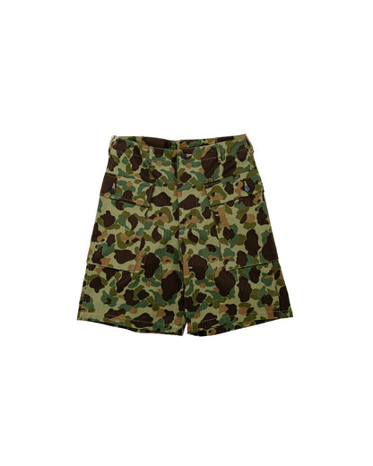The Real McCoy's MP26002 Reversible Frogskin Camouflage Shorts Green