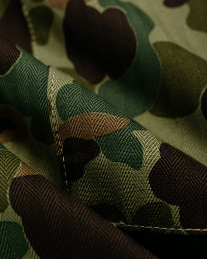 The Real McCoy's MP26002 Reversible Frogskin Camouflage Shorts Green