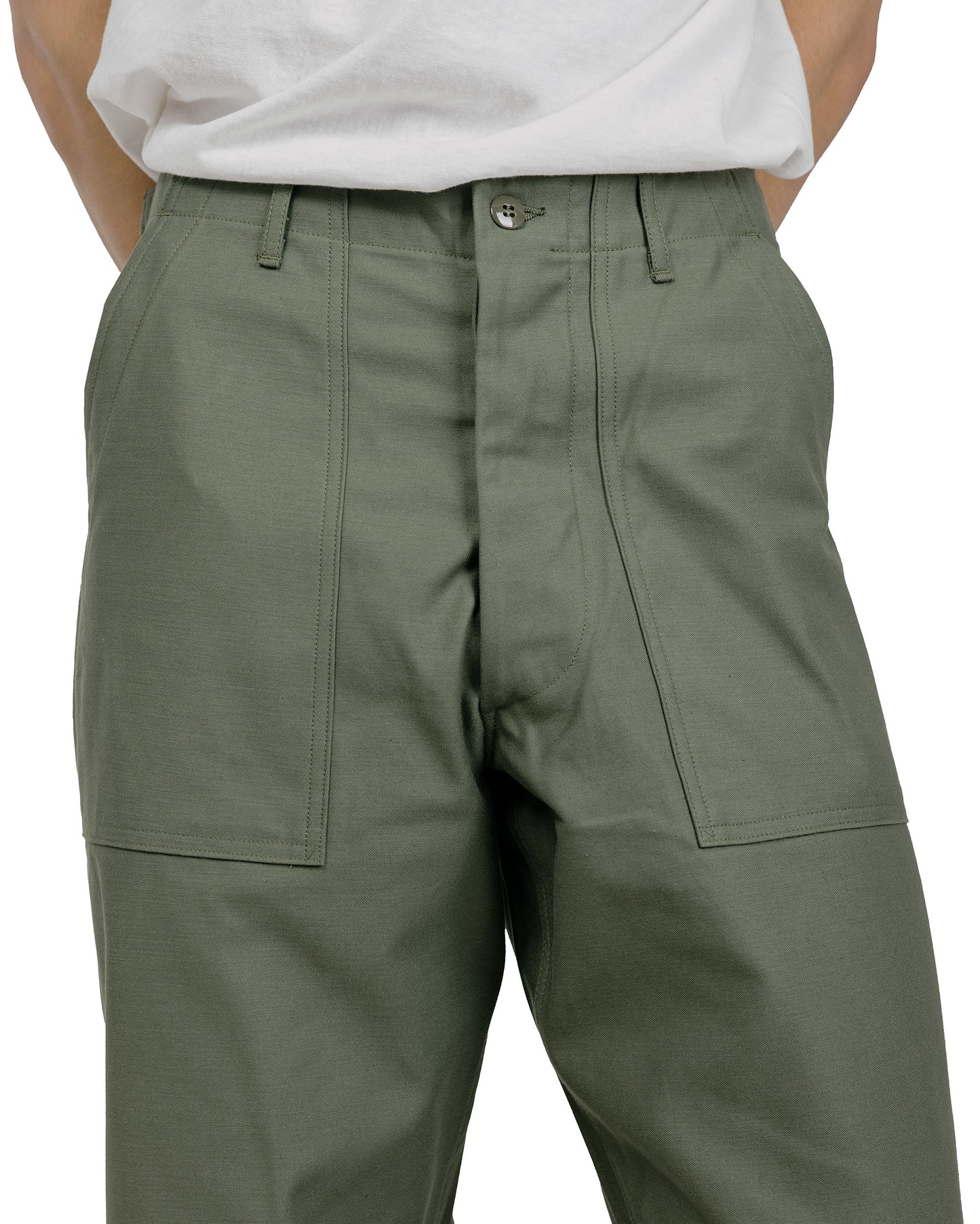 The Real McCoy's MP26005 Trousers, Men's, Cotton Sateen, OG-107 Olive