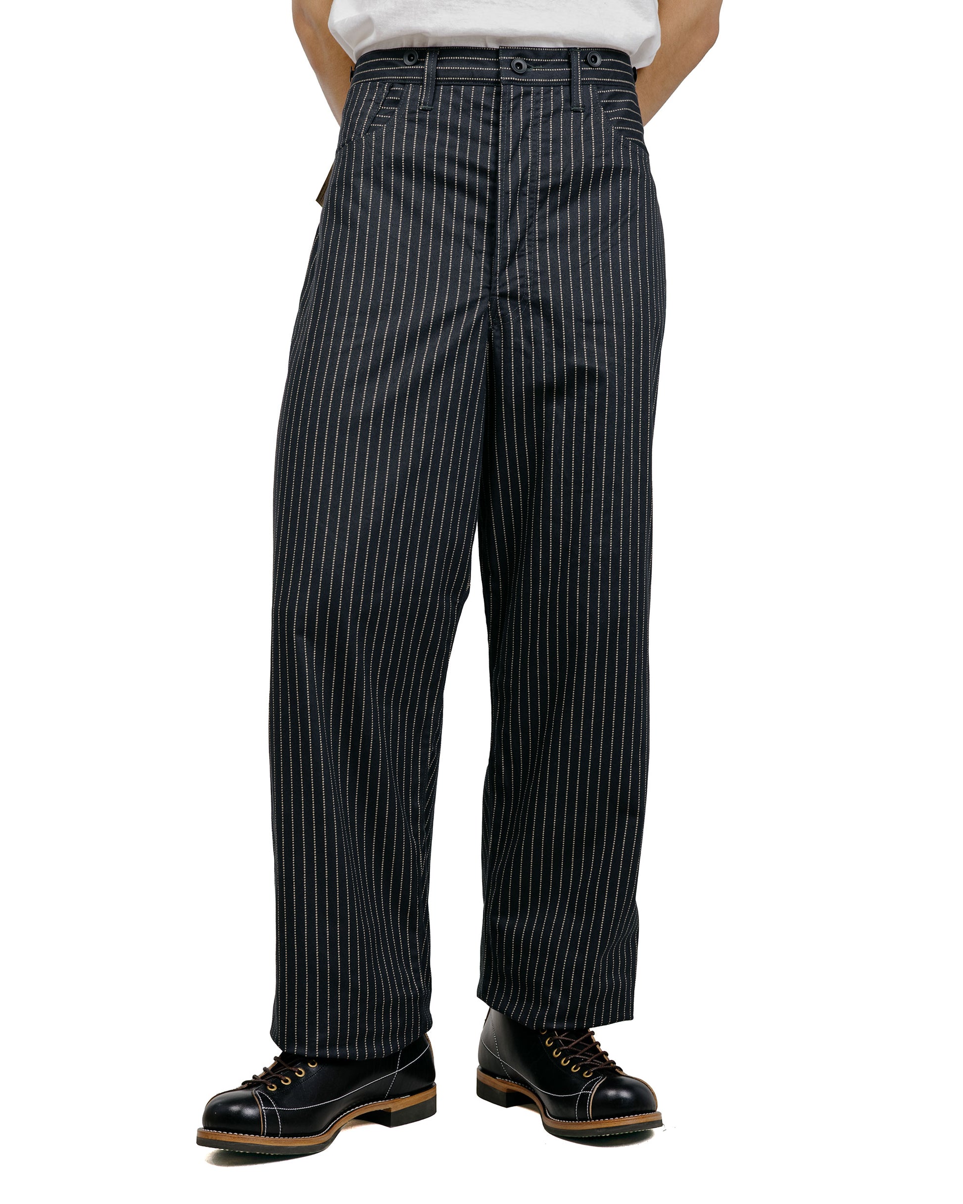 The Real McCoy's MP26011 Black Wabash Work Trousers Black