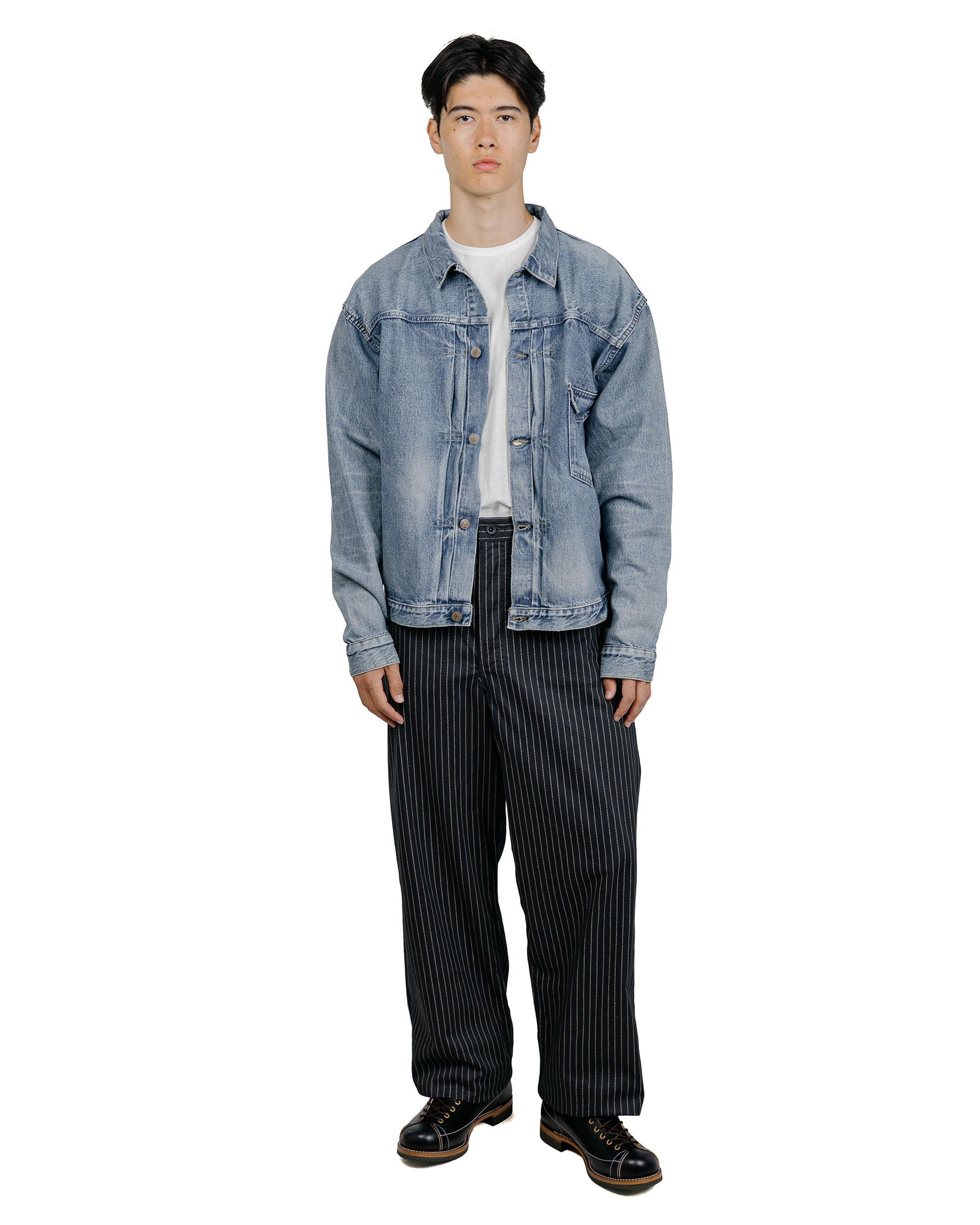 The Real McCoy's MP26011 Black Wabash Work Trousers Black