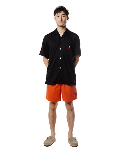 lost & found The Real McCoy's The Real McCoy's MS22002 Rayon Bowling Shirt / Jolly Roger Black