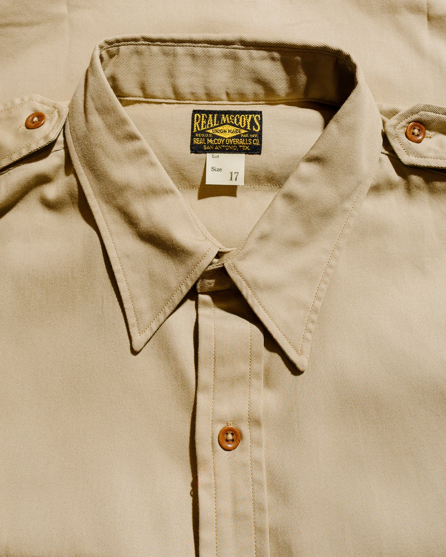 lost & found The Real McCoy's The Real McCoy's MS24001 Khaki Shirt L/S (Modify) Khaki