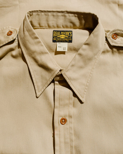 lost & found The Real McCoy's The Real McCoy's MS24001 Khaki Shirt L/S (Modify) Khaki