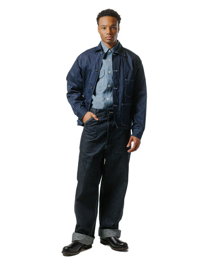 lost & found The Real McCoy's The Real McCoy's MS24004 8HU Chambray Serviceman Shirt Light Blue