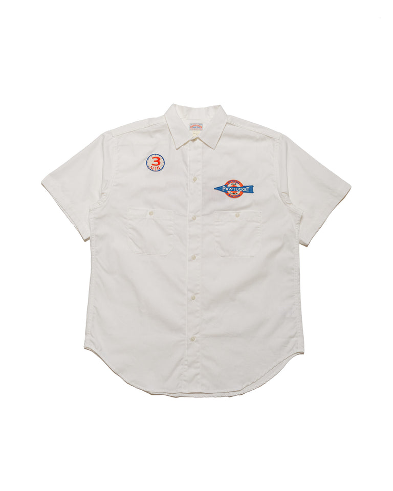 The Real McCoy's MS24005 Cotton Serviceman Shirt  Pawtucket White