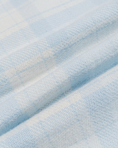 lost & found The Real McCoy's The Real McCoy's MS24007 8HU Block Check Summer Flannel Shirt Light Blue