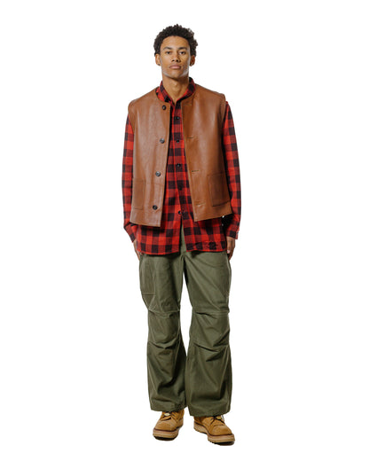lost & found The Real McCoy's The Real McCoy's MS24102 8HU Twisted-Yarn Buffalo Check Flannel Shirt Red/Black