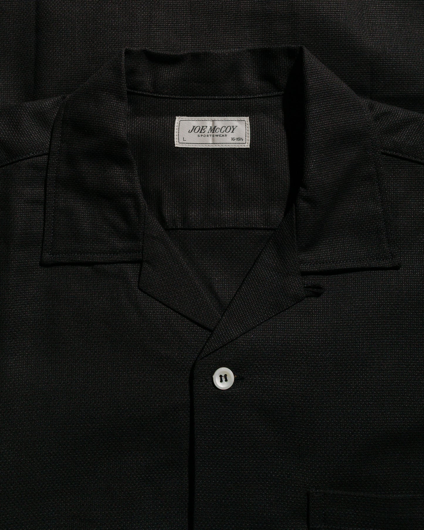 lost & found The Real McCoy's The Real McCoy's MS25011 Joe McCoy Panama Shirt S/S Black