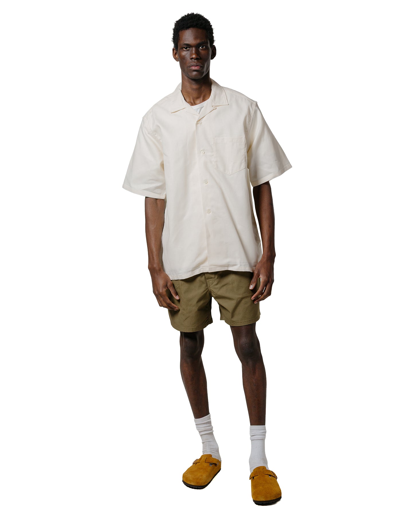 lost & found The Real McCoy's The Real McCoy's MS25011 Joe McCoy Panama Shirt S/S Milk