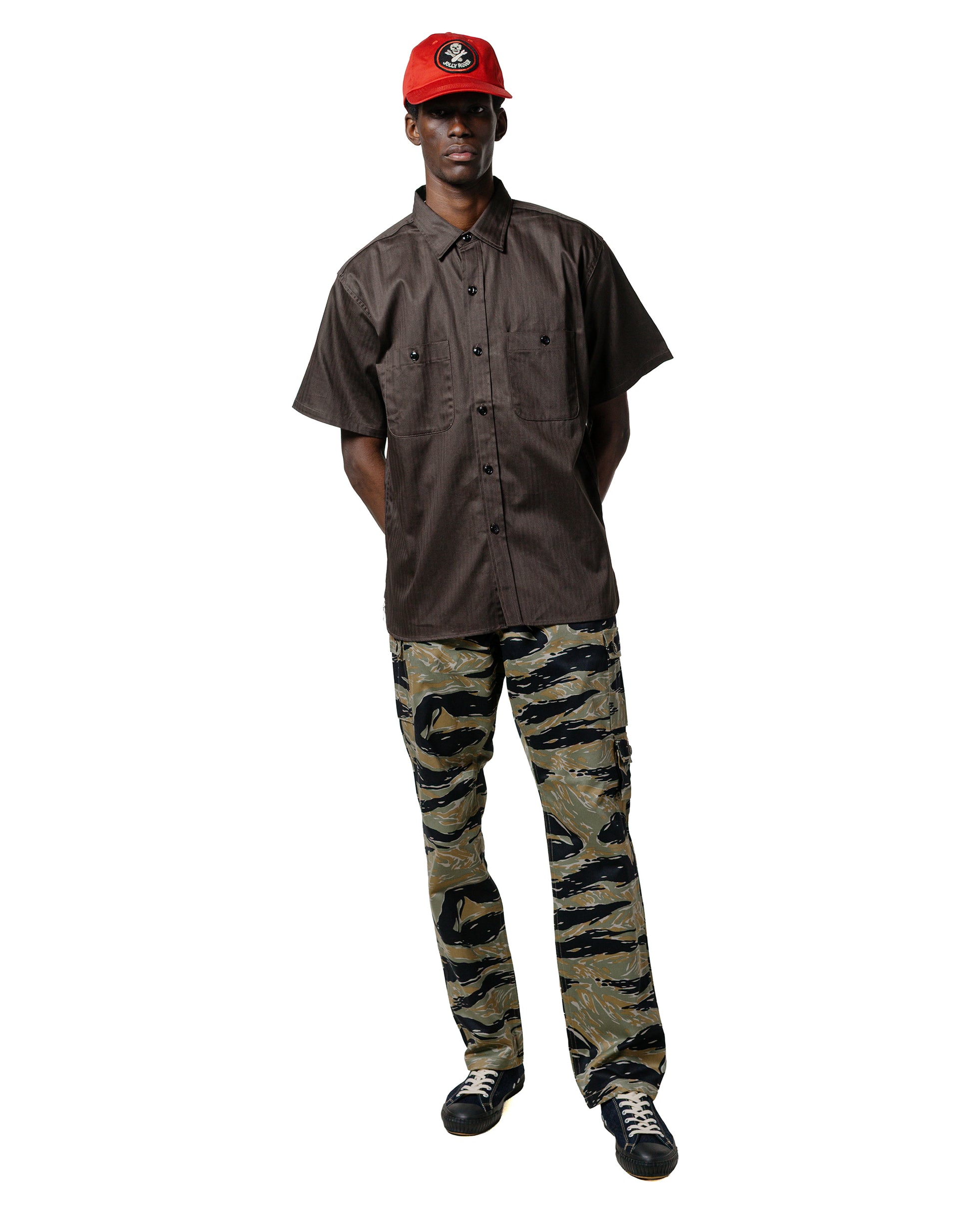 lost & found The Real McCoy's The Real McCoy's MS25013 8HU HBT Work Shirt S/S Steel