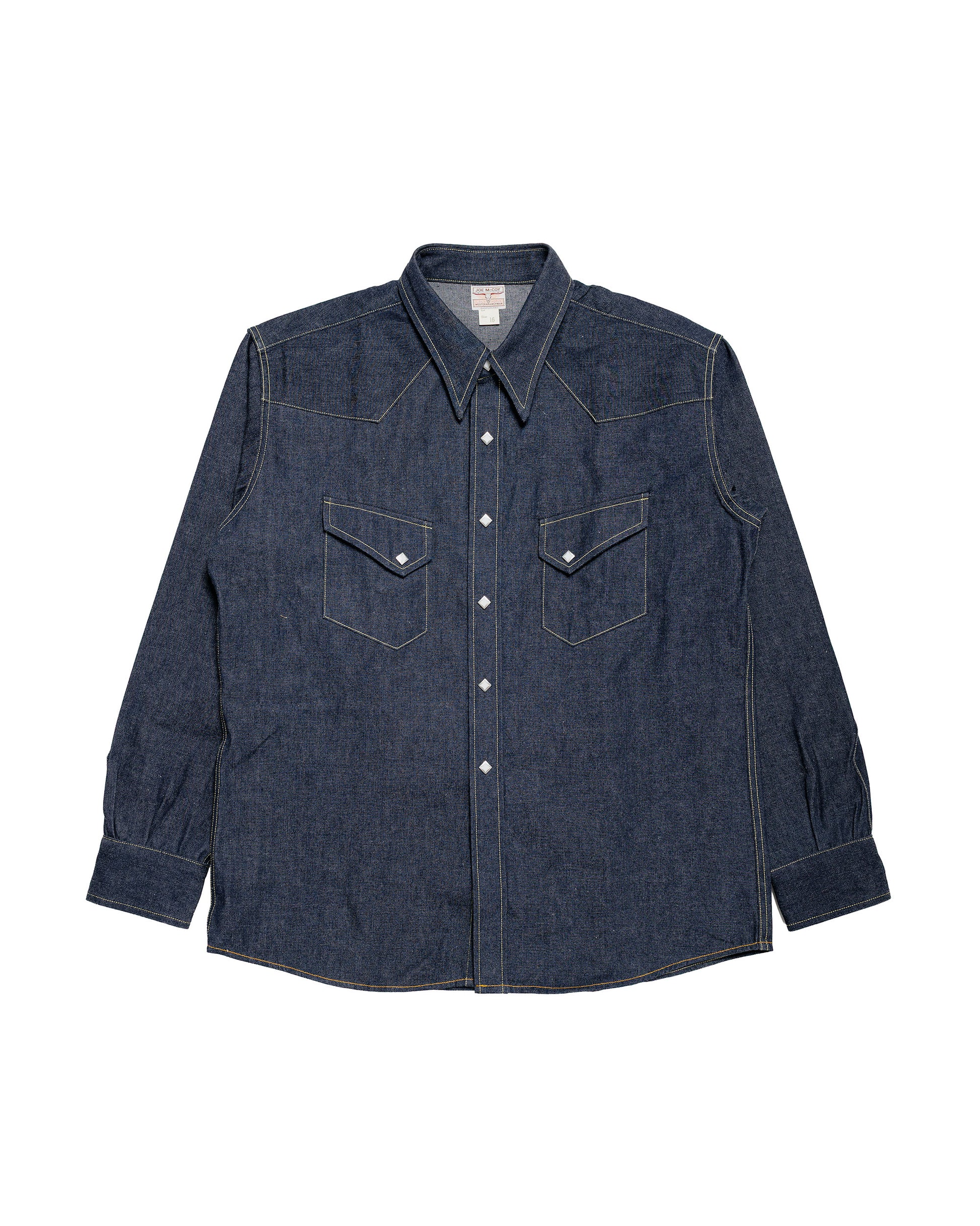 The Real McCoy's MS25107 Denim Western Shirt  Ridge Slant Indigo