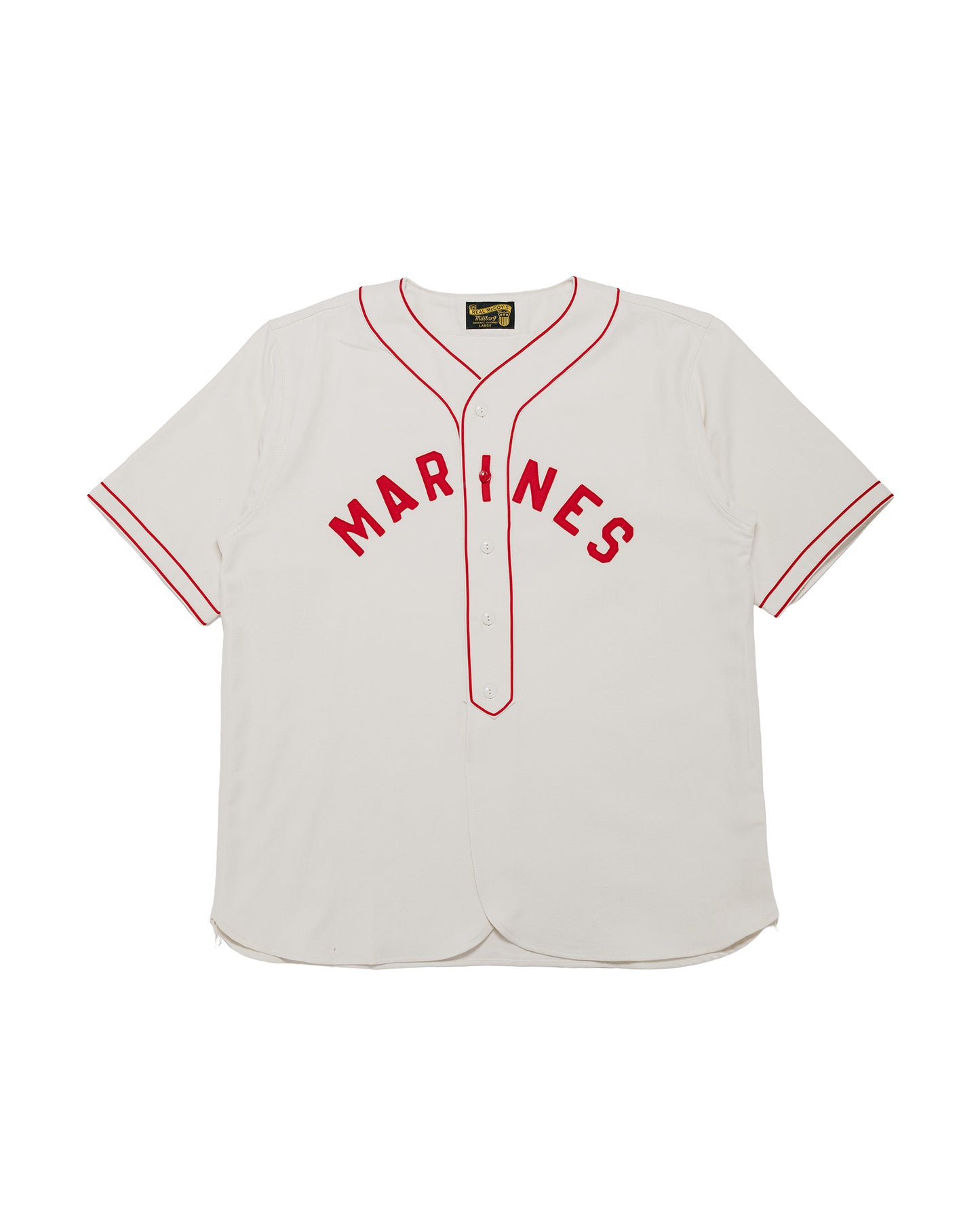 The Real McCoy's MS26010 Baseball Uniform Shirt / Marines White
