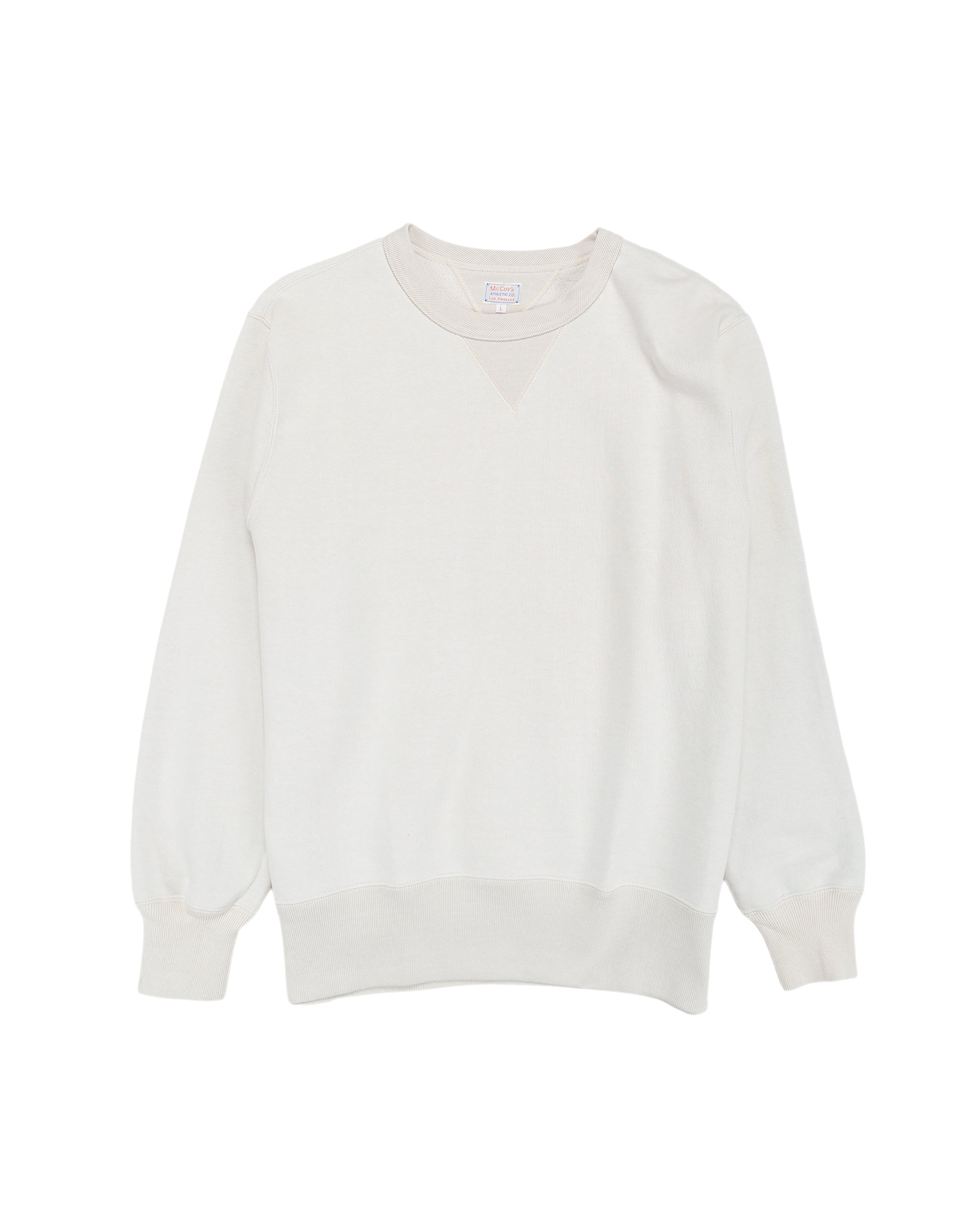 lost & found The Real McCoy's The Real McCoy's MC24113 10 Oz. Loopwheel Crewneck Sweatshirt Milk
