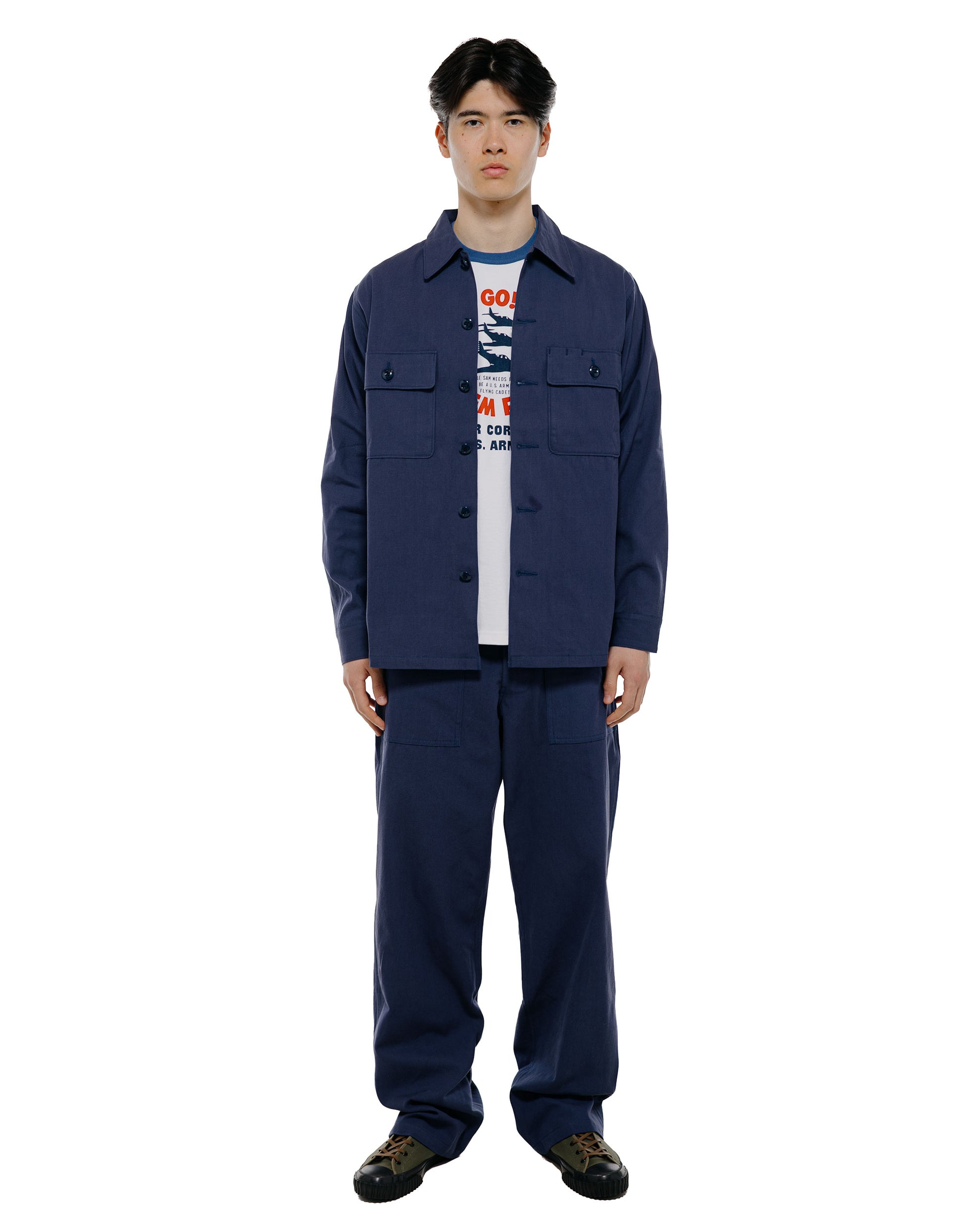 lost & found The Real McCoy's The Real McCoy's MP26013 Trousers, Man's, Missile Combat Crew Blue