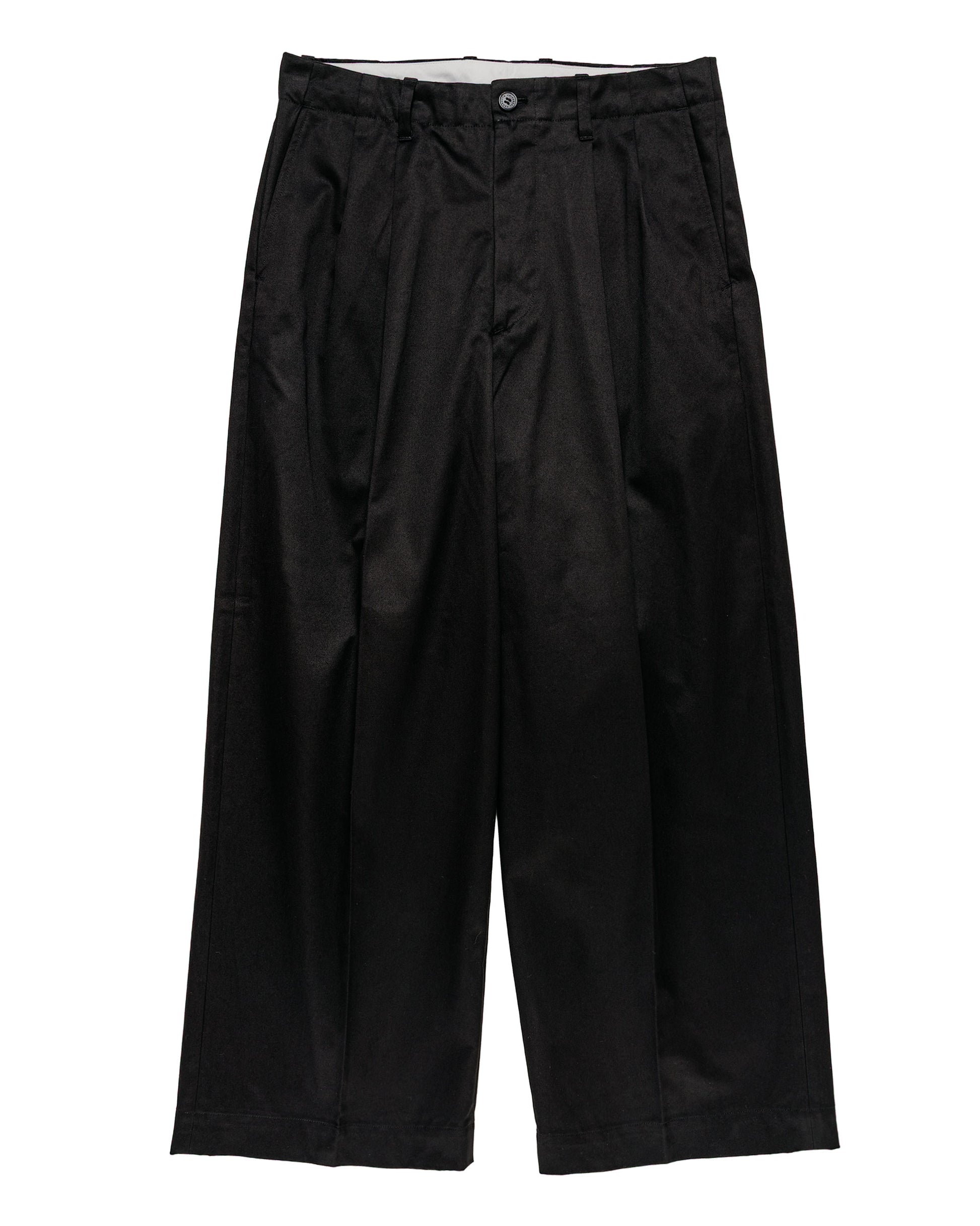 lost & found Universal Products Universal Products 2Tuck Wide Chino Trouser Black