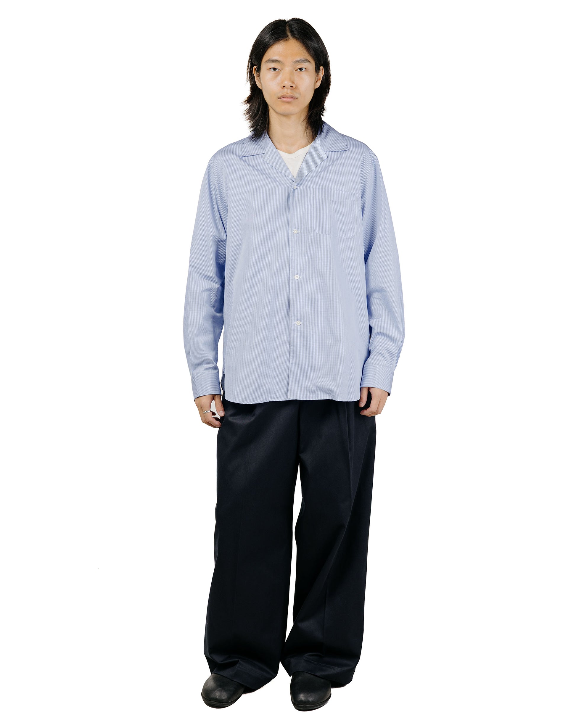 Universal Products 2Tuck Wide Chino Trouser Navy