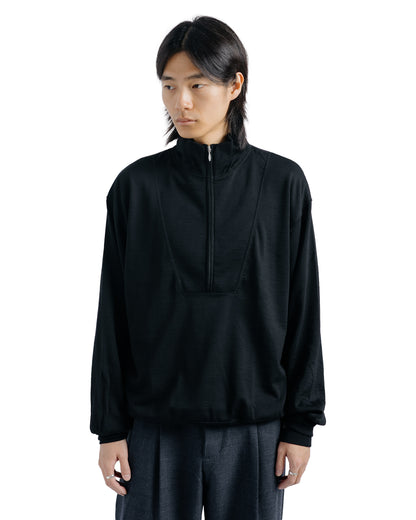Universal Products Half Zip Wool Sweat Black
