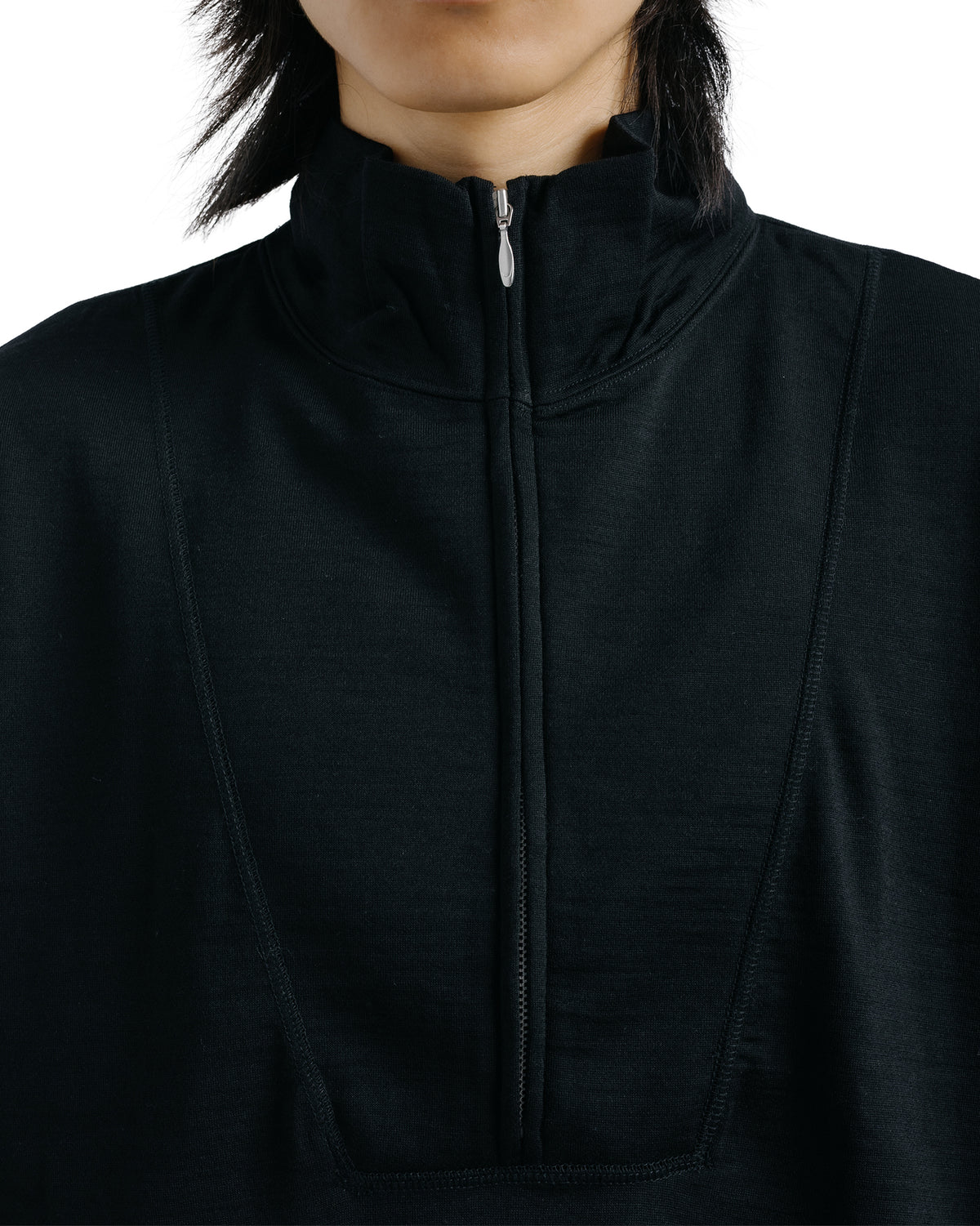 Universal Products Half Zip Wool Sweat Black