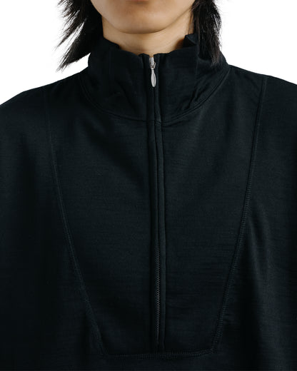 Universal Products Half Zip Wool Sweat Black
