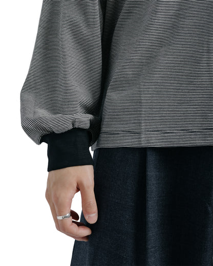 Universal Products Wool Border Jersey Crew Neck Black