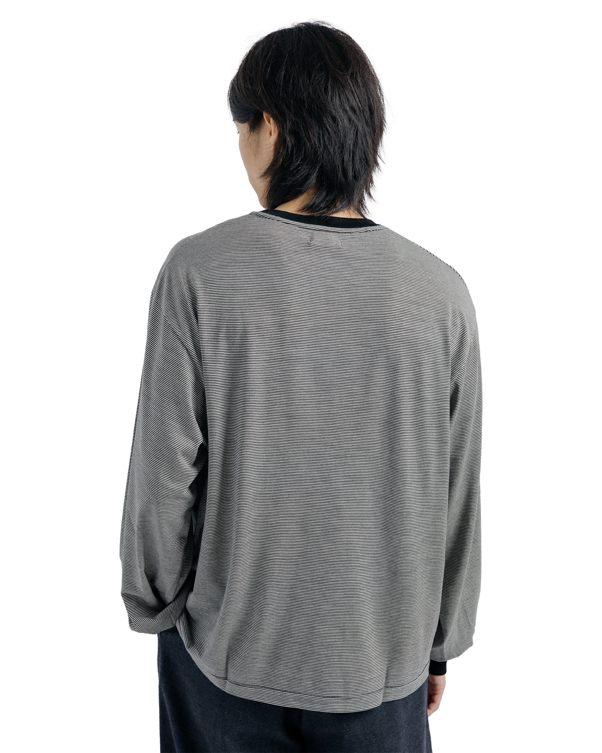 Universal Products Wool Border Jersey Crew Neck Black
