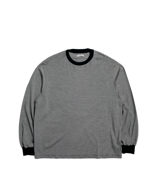 Universal Products Wool Border Jersey Crew Neck Black