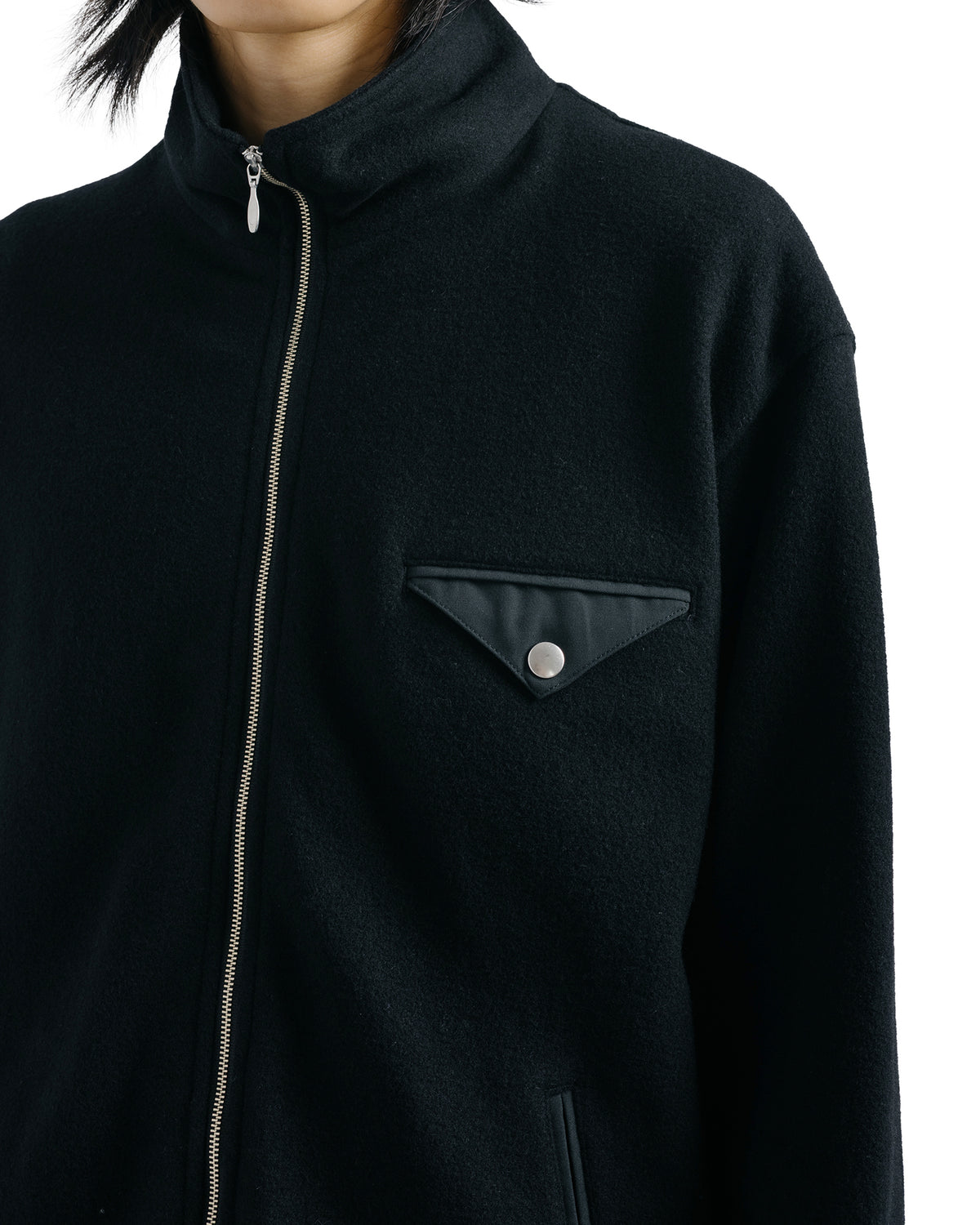 Universal Products Wool Cashmere Fleece Jacket Black