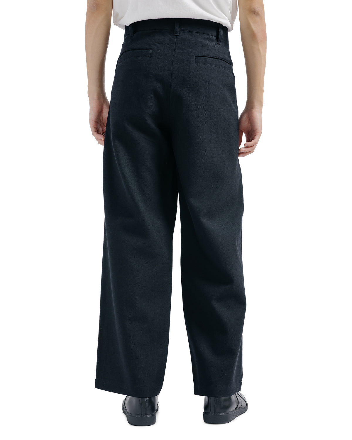 Universal Products Wool Cotton 2 Tuck Trousers Black