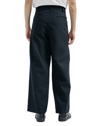 Universal Products Wool Cotton 2 Tuck Trousers Black