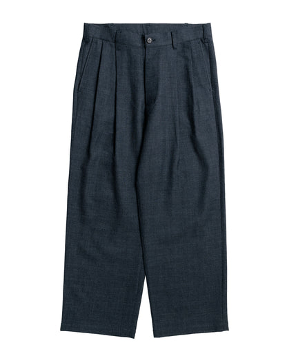 Universal Products Wool Cotton 2 Tuck Trousers Charcoal