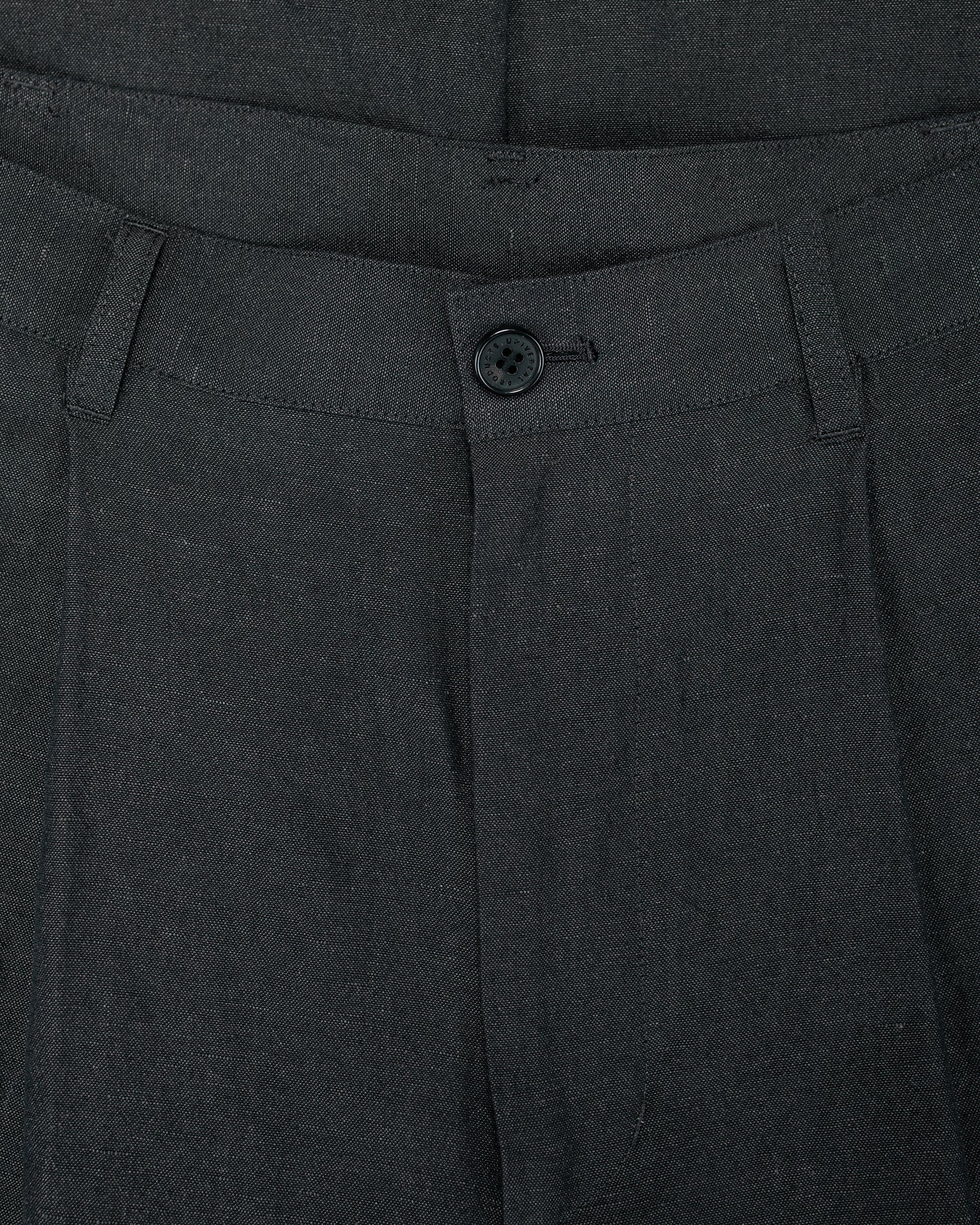 lost & found Universal Products Universal Products Wool Linen 2 Tuck Trousers Charcoal